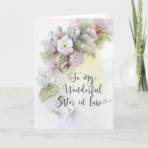 A Greeting Card for a Sister in Law