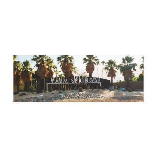 A GREETING FROM PALM SPRINGS CANVAS PRINT