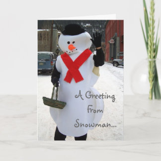 A Greeting From Snowman... Holiday Card