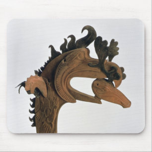 A griffin holding a deer in its beak mouse pad