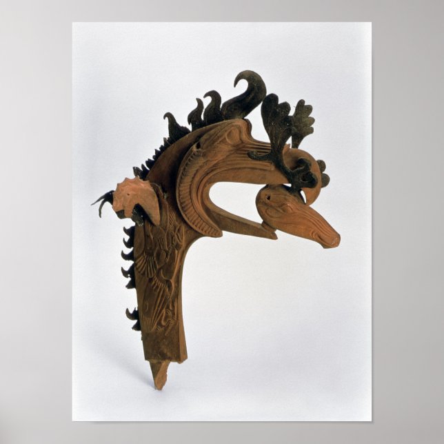 A griffin holding a deer in its beak poster (Front)