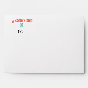 A groovy kind of 65 return address envelope