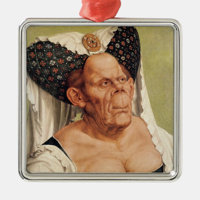 A Grotesque Old Woman, possibly Princess Margaret Metal Ornament (Front)