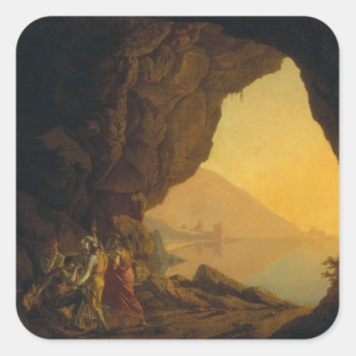 A Grotto in the Kingdom of Naples Square Sticker