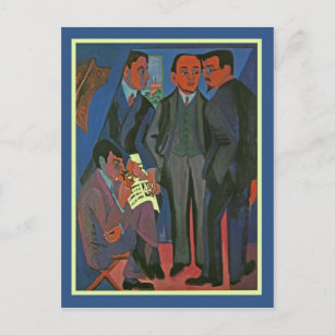 A Group of Artists by Ernst Ludwig Kirchner Postcard