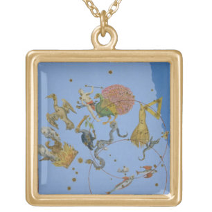 A group of constellations from 'Uranometria' by Jo Gold Plated Necklace