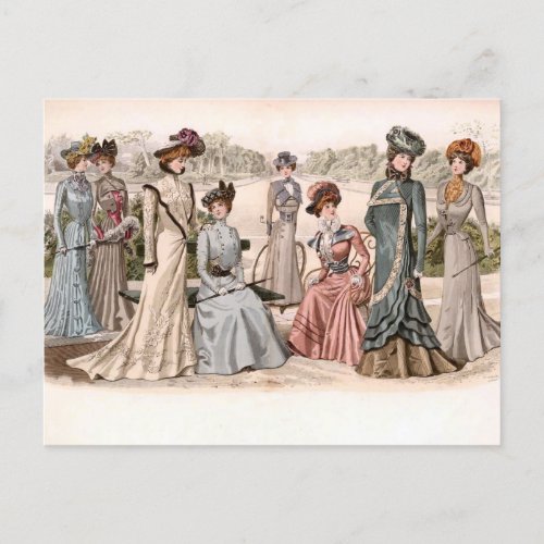 A Group of Edwardian Ladies Vintage Fashion      Postcard