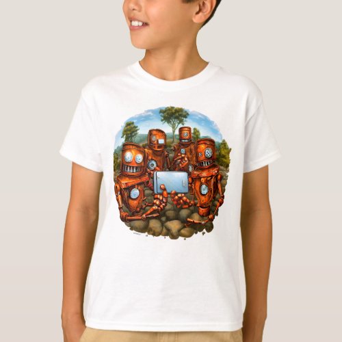 A group of hiking RustBots stop for a selfie 786 T_Shirt
