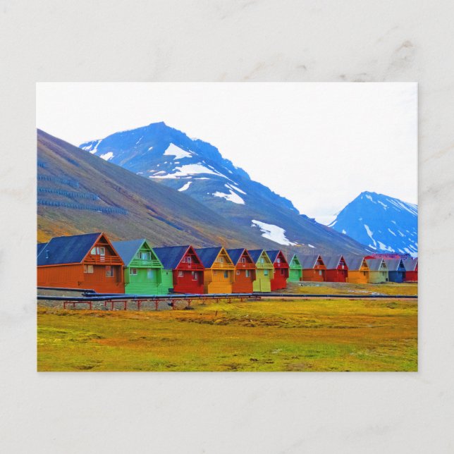 A group of houses at Longyearbyen, Svalbard Postcard (Front)
