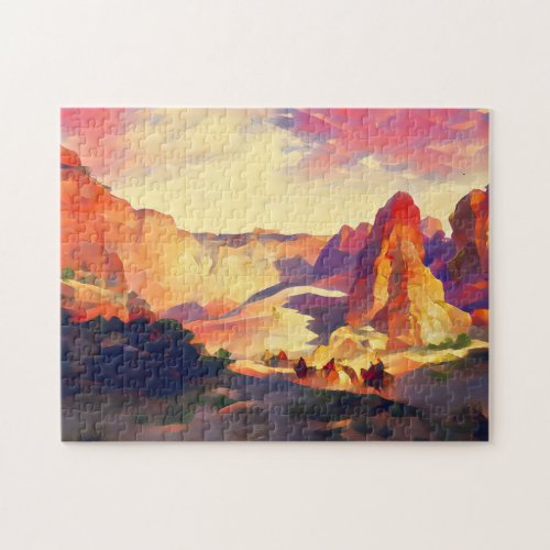 A Group of People on Horseback  Jigsaw Puzzle