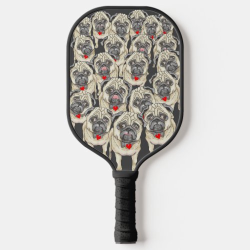 A Grumble of Pugs Pickleball Paddle