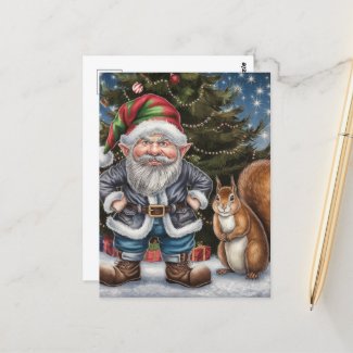 A Grumpy Gnome and Squirrel Christmas