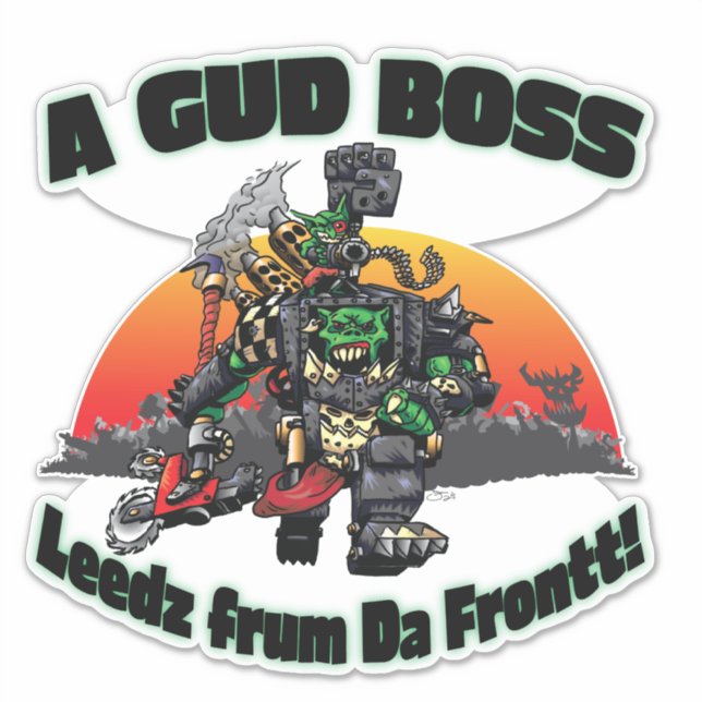A Gud Boss Leedz From Da Front Sticker (Front)