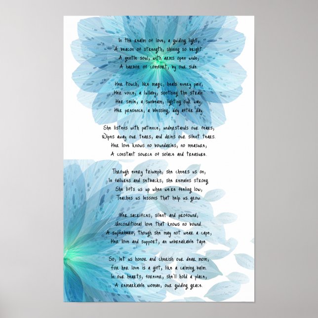 A Guiding Light: Poetic Tribute to Mom Poster (Front)