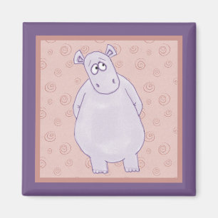 A Guilty Little Hippo Magnet