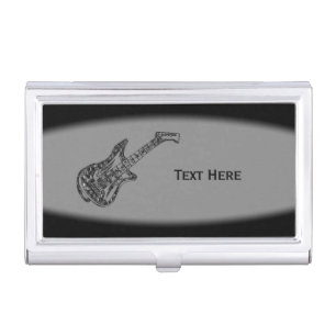 A Guitar for Music Business Cards Card Case
