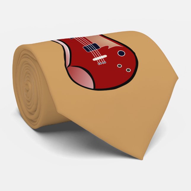 A guitar on a tie (Rolled)