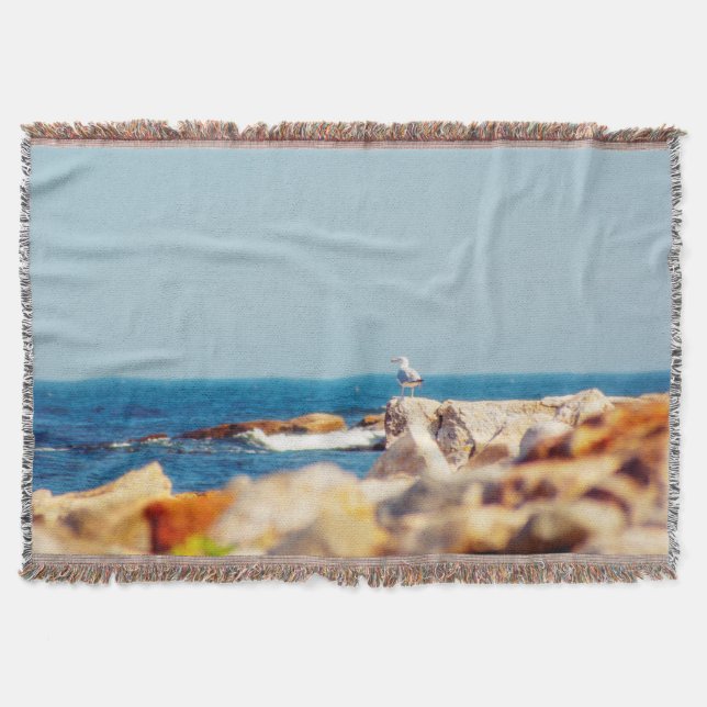 A Gull's Post Throw Blanket (Front)