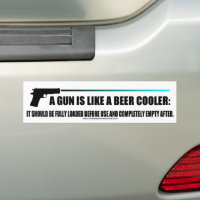 A Gun Is Like A Beer Cooler Sticker - U.S. Custom Stickers
