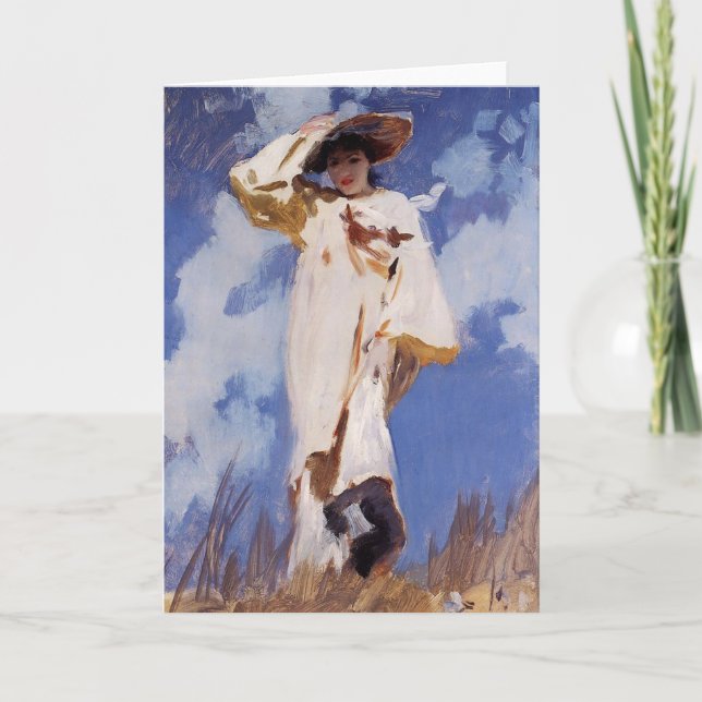 A Gust of Wind by John Singer Sargent Card (Front)