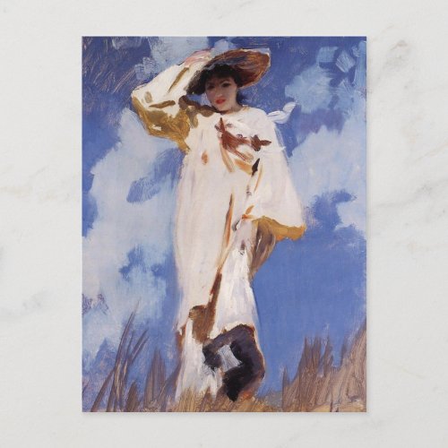 A Gust of Wind by John Singer Sargent Postcard