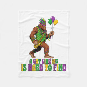 A Guy Like Me Is Hard To Find Funny Mardi Gras Big Fleece Blanket