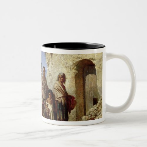 A Gypsy Family on the Road c1861 Two_Tone Coffee Mug