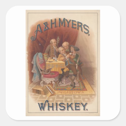 A  H Meyers _ Vintage Whiskey Square Sticker