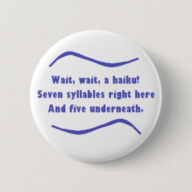 A Haiku Pinback Button (Front)