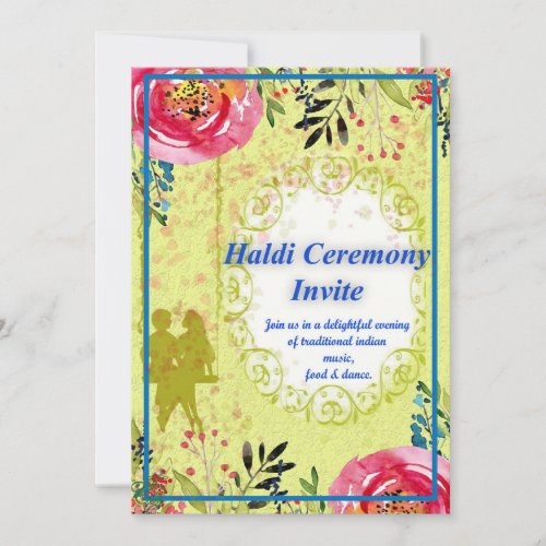 A Haldi Ceremony invite Save The Date