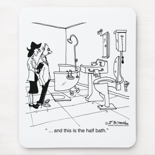 A Half Bath Mouse Pad (Front)