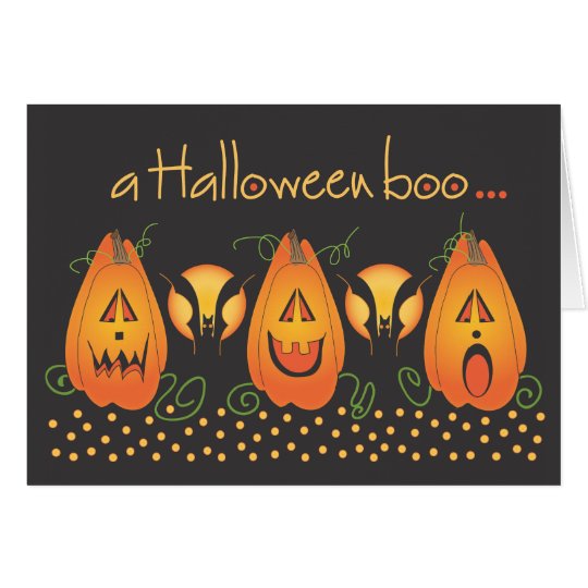 A Halloween Boo Jack O' Lantern Lineup Card