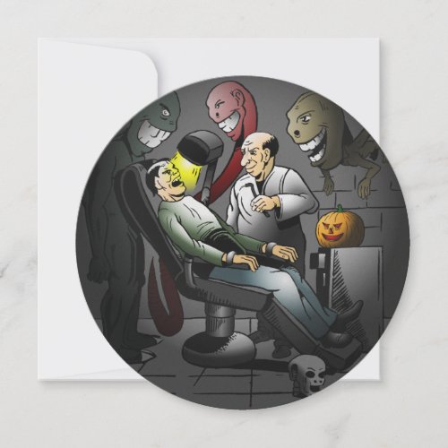 A Halloween night at the dentist Card