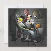 A Halloween Night at the dentist Invitation