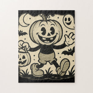 A Halloween puzzle with a retro comic book feel.