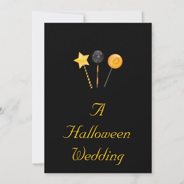 "A Halloween Wedding" - (Halloween Candy) Invitation (Front)