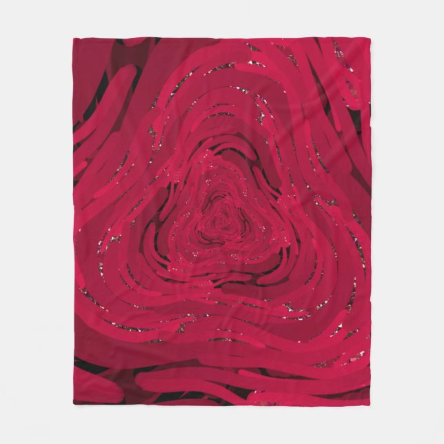 A hand drawing pattern made of red gradient with g fleece blanket (Front)