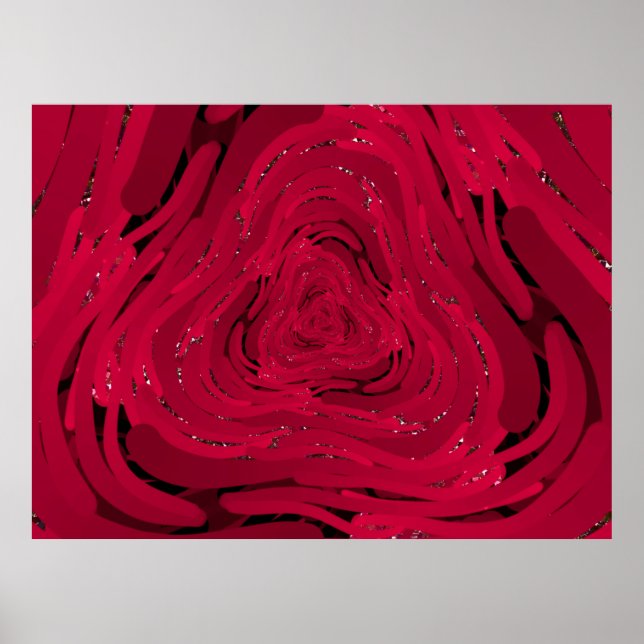 A hand drawing pattern made of red gradient with g poster (Front)
