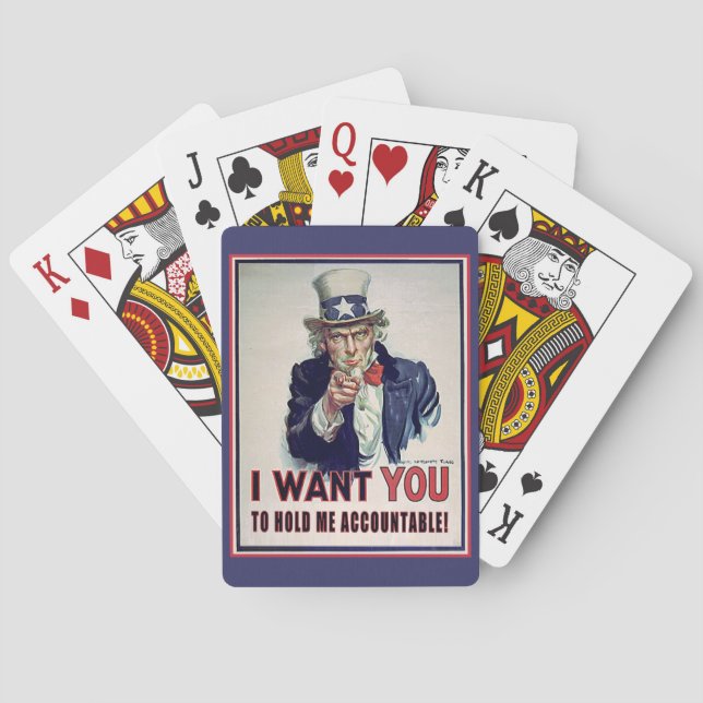A Hand for Uncle Sam Poker Cards (Back)