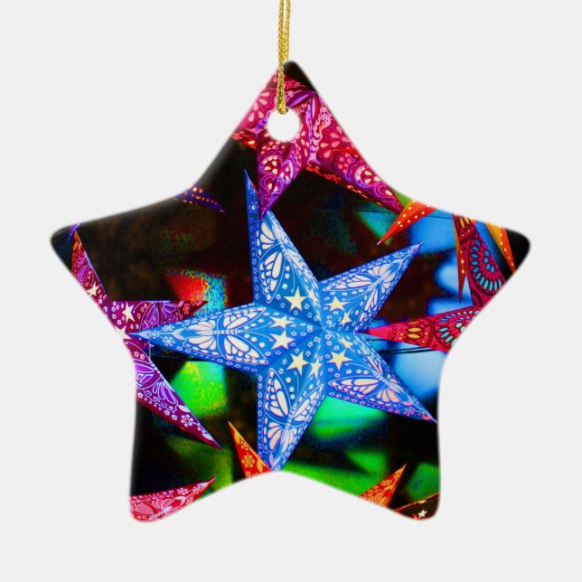 A handful of stars ceramic ornament (Front)