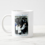 A  Hanukkah mug<br><div class="desc">This Chanukah mug features a photograph of Jews praying at the Wailing Wall in Jerusalem . The text on the mug reads "A Lichtiger Hanukkah!" at the top and "A bright, brilliant, luminous Hanukkah!" at the bottom. The image captures a moment of cultural and religious significance, making it a meaningful...</div>