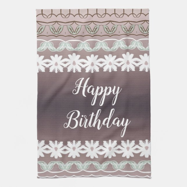 A Happy Birthday Kitchen Towel (Vertical)