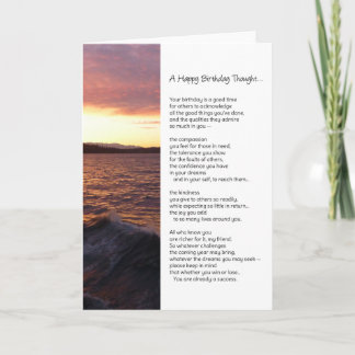 A Happy Birthday Thought... Card