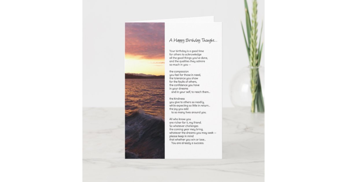 A Happy Birthday Thought... Card Zazzle