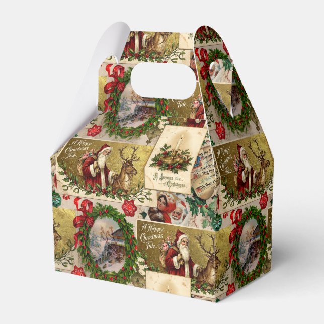 A Happy Christmas Tide Favor Boxes (Front Side)