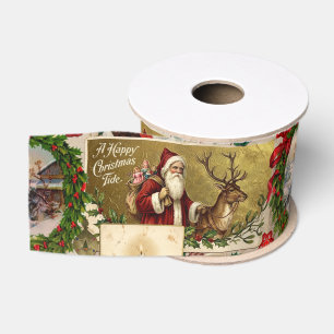 A Happy Christmas Tide Grosgrain Ribbon