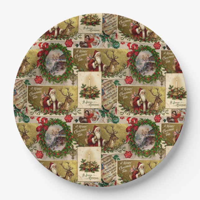 A Happy Christmas Tide Paper Plates (Front)