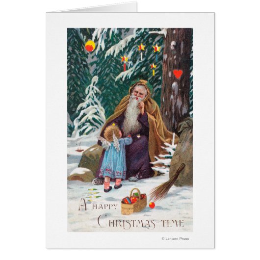 A Happy Christmas Time Father Christmas with Cards (Front)