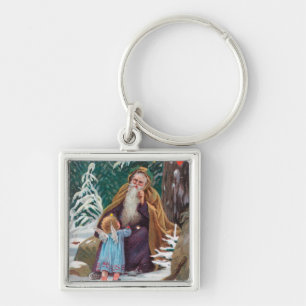 A Happy Christmas Time Father Christmas with Keychain