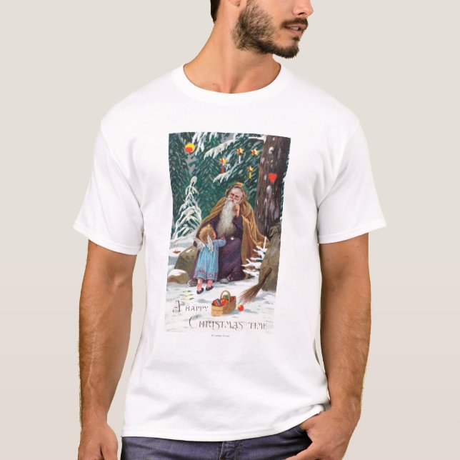 A Happy Christmas Time Father Christmas with T-Shirt (Front)